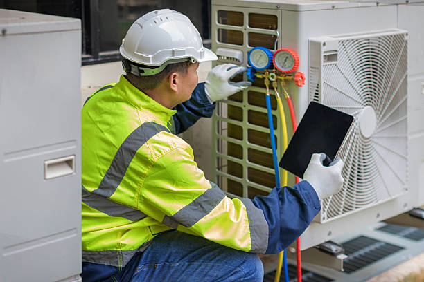 Professional Hvac technician working in State Road, NC